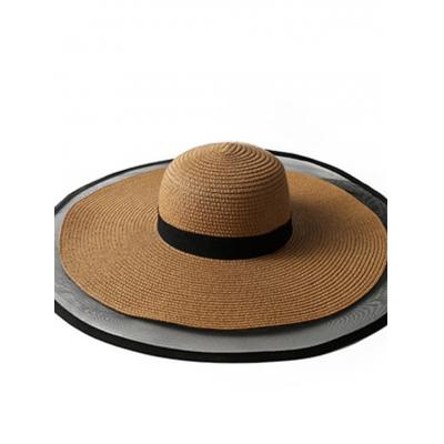 Women's Active Straw Hat Holiday Outdoor Weekend Pure Color Color Block Black Khaki Hat Portable Sun Protection Breathab