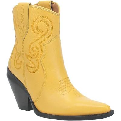 Yellow Western Short Boots